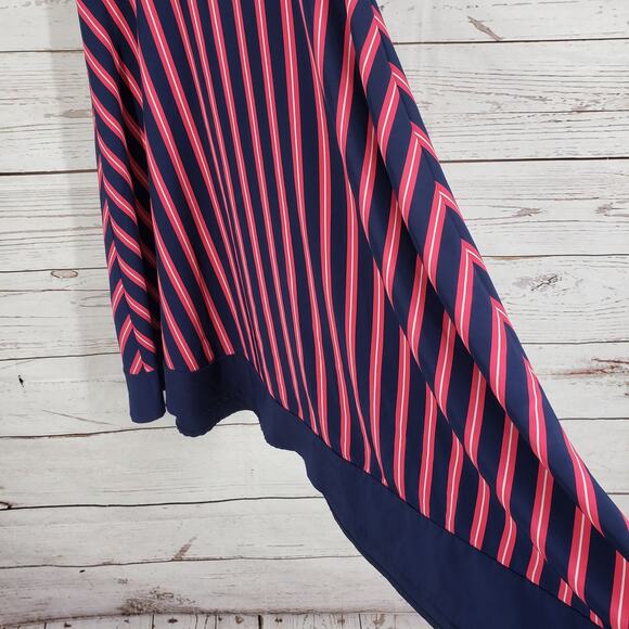 Simply Styled by Sears Women's Pink Striped Asymmetrical Dress Size 8 - Picture 11 of 13